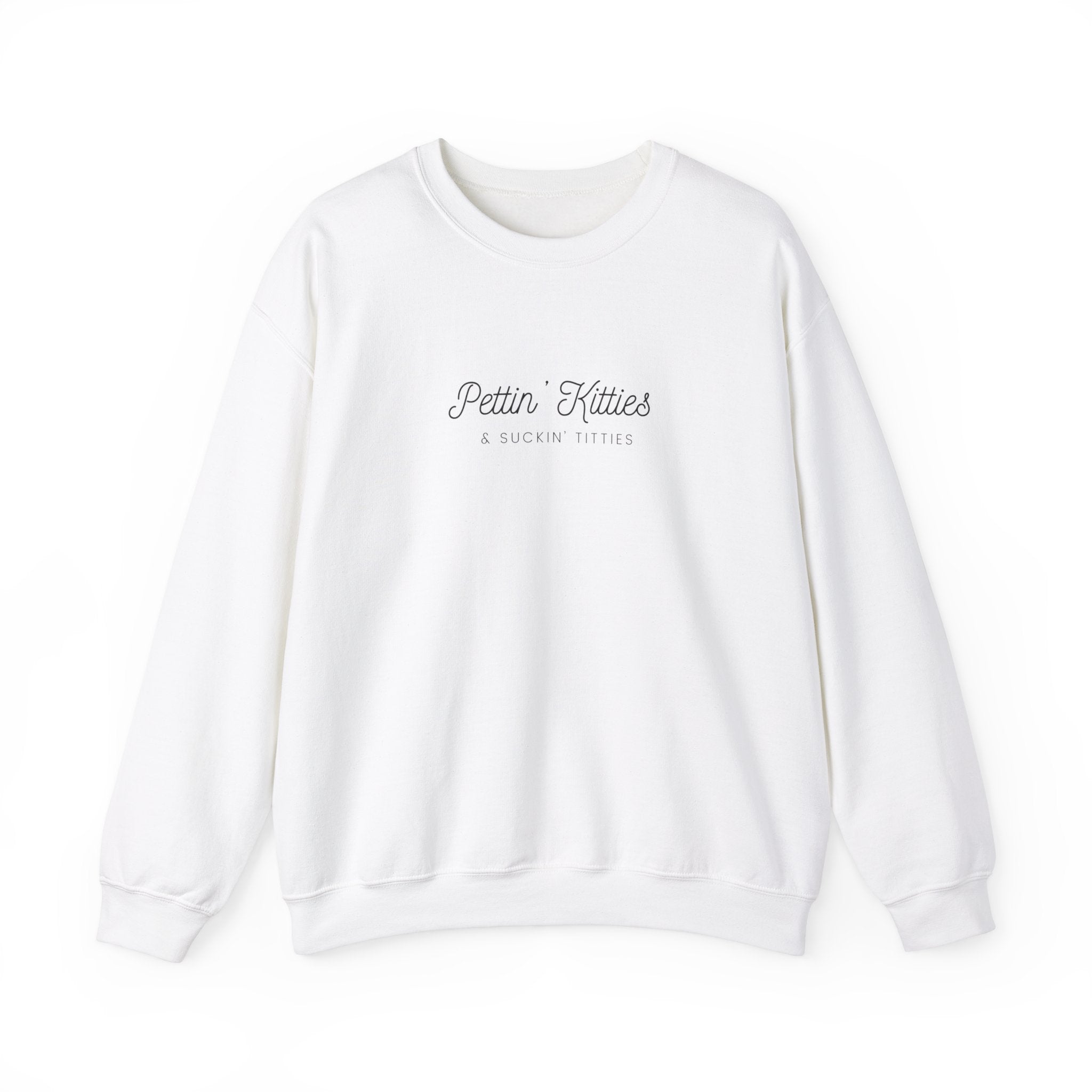 Pettin’ Kitties &amp; Suckin’ Titties | Unisex Heavy Blend™ Crewneck Sweatshirt