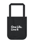 One Life. Live It | Organic Canvas Tote Bag